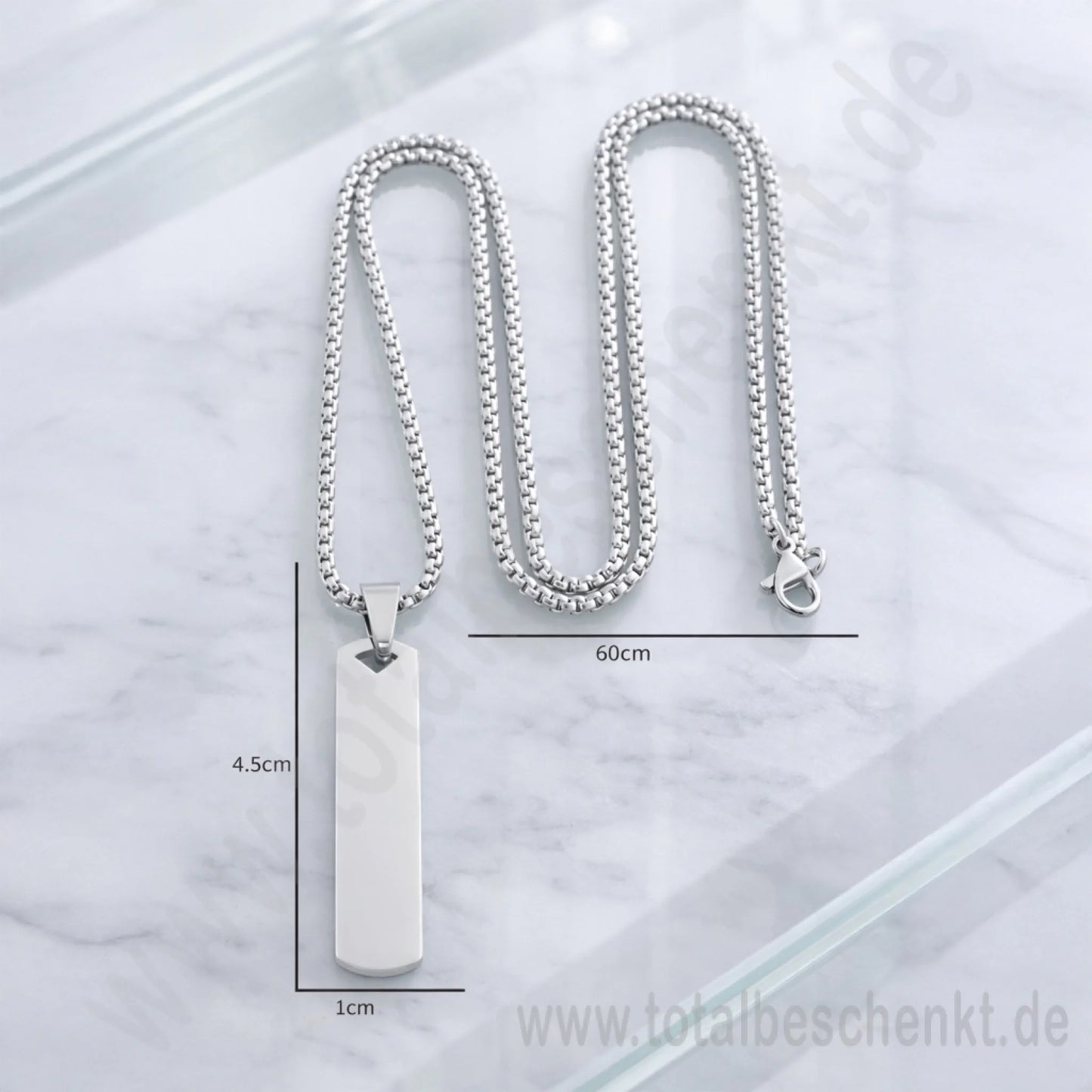 Edle Kette Lang mit Maßen mit Wasserzeichen