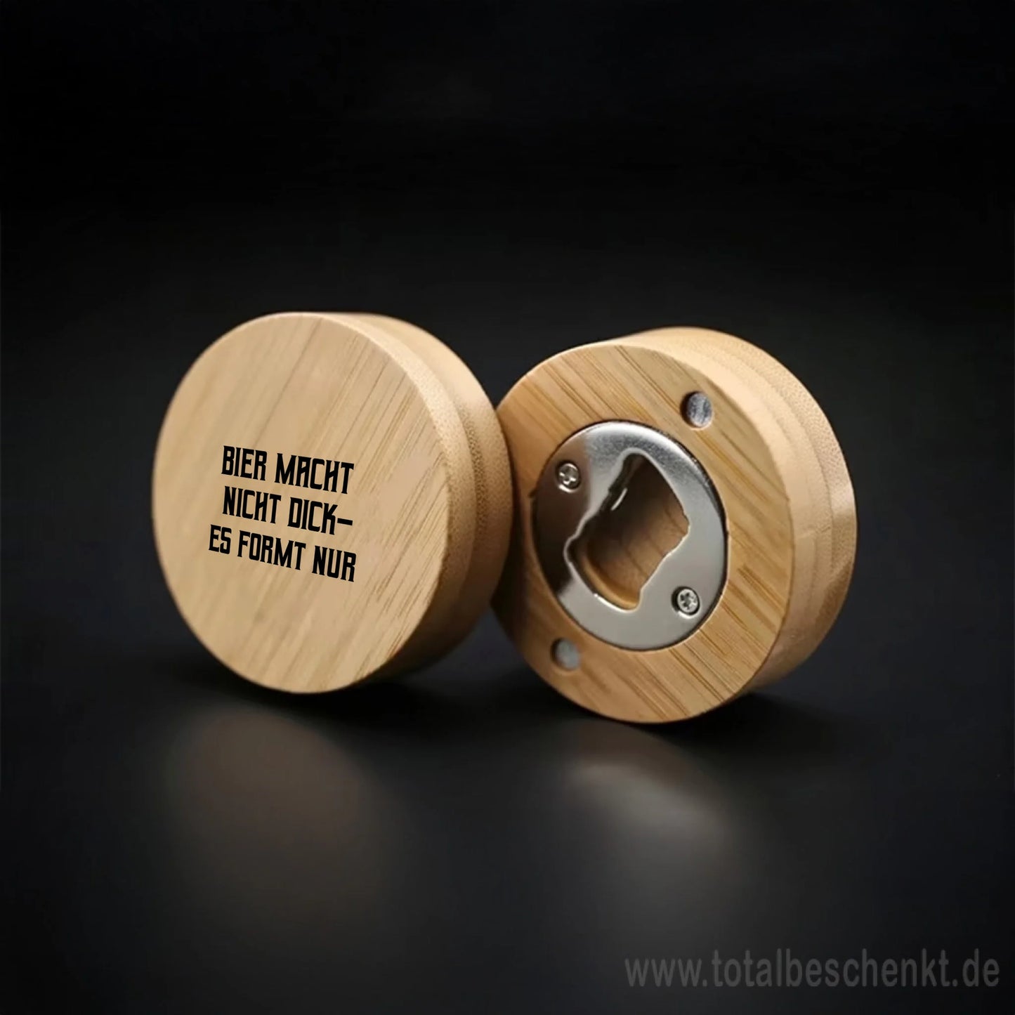 Runder Holz Flaschenöffner Leer