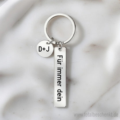 Doppelt Schlüsselanhänger Länglich und rund mit Wasserzeichen