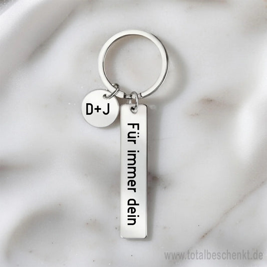 Doppelt Schlüsselanhänger Länglich und rund mit Wasserzeichen