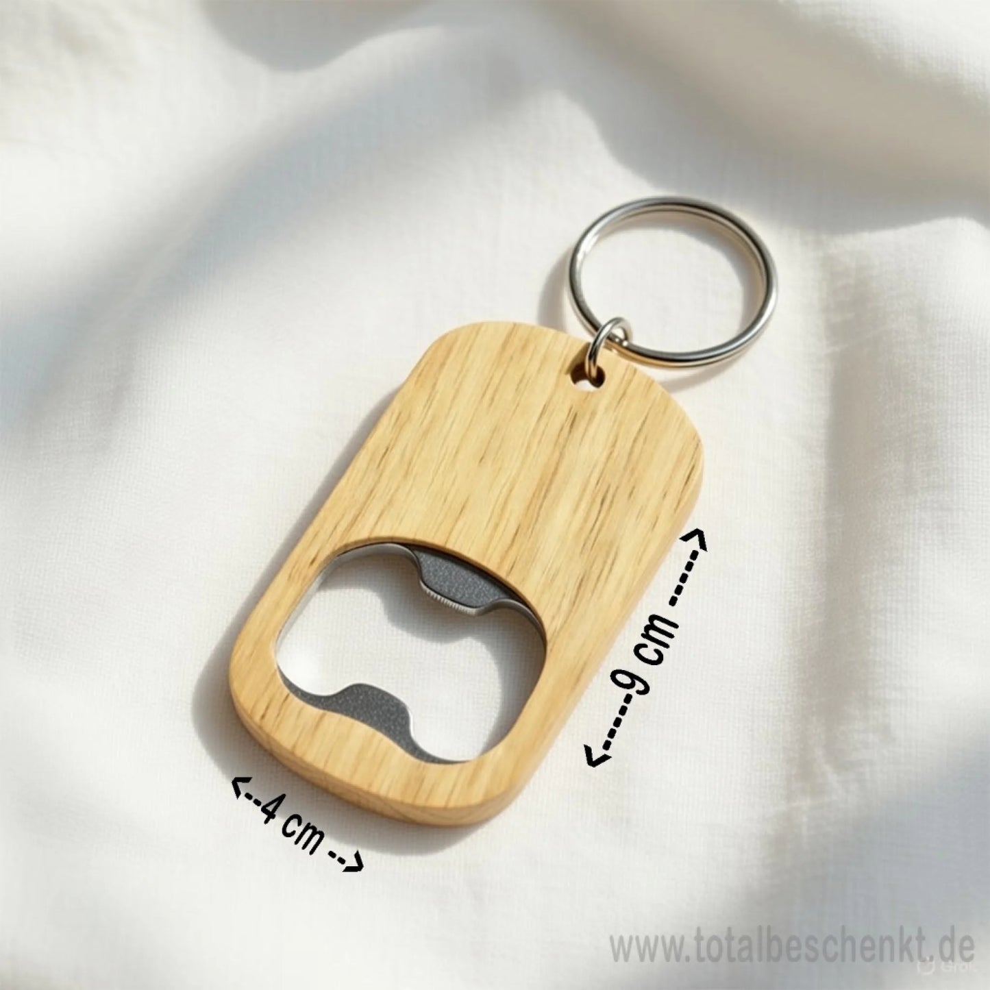 Holz Flaschenöffner mit Gravur mit Maße
