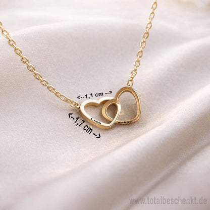 Doppelherzkette maße
