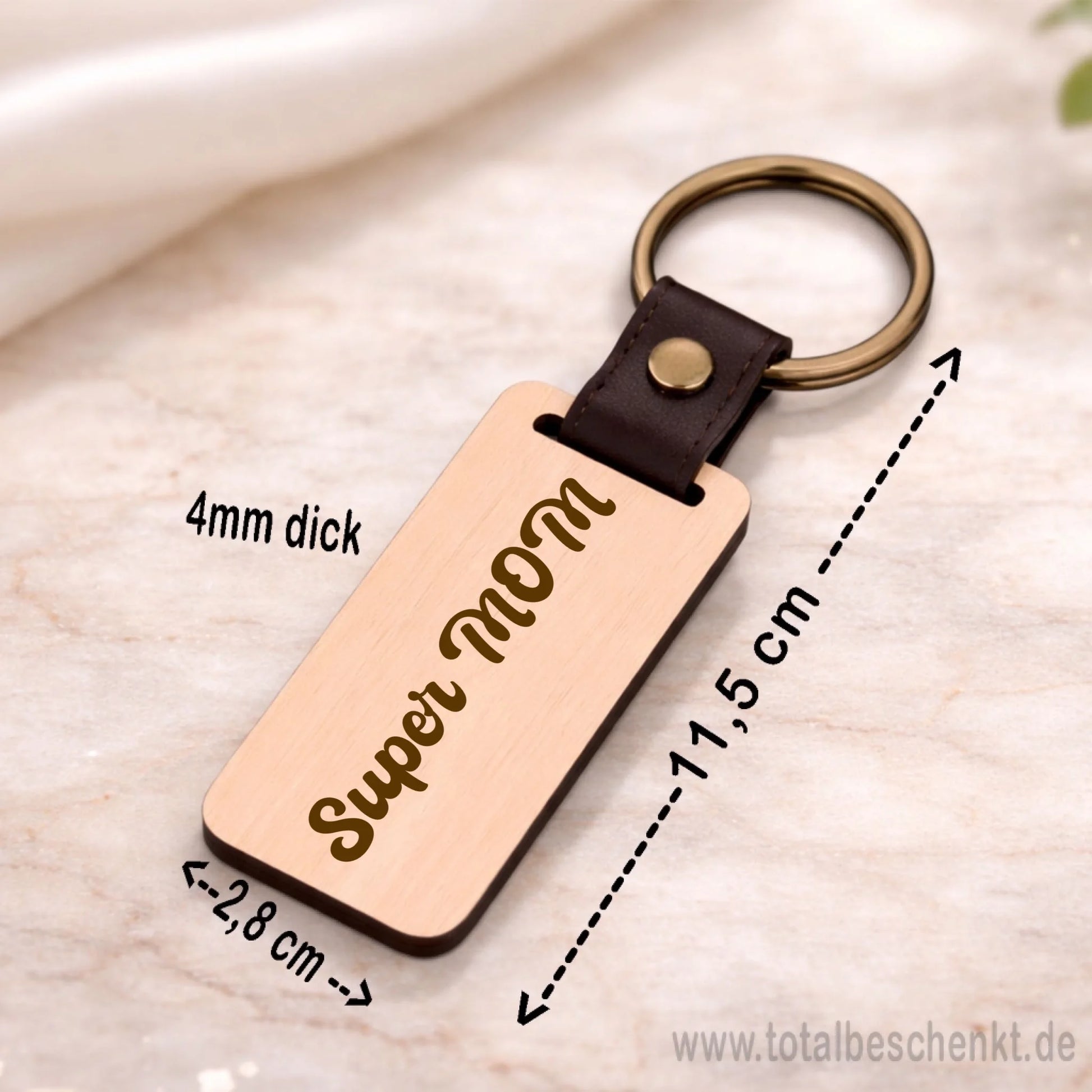 Holz Schlüsselanhänger Maße