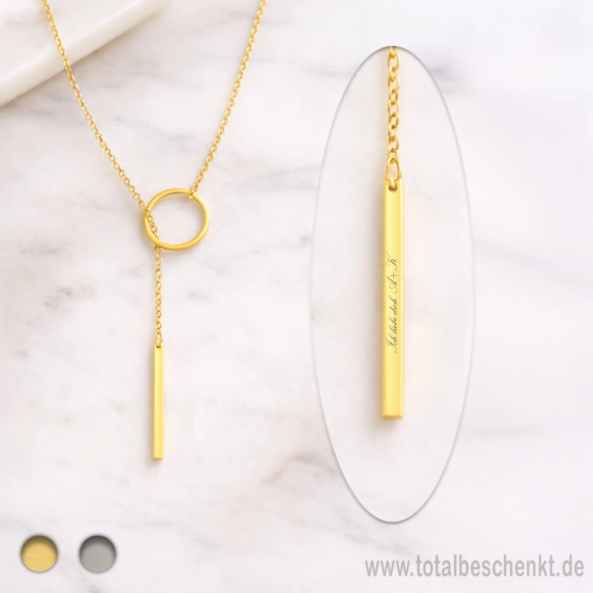 Minimalistische Halskette Gold 2 Cover
