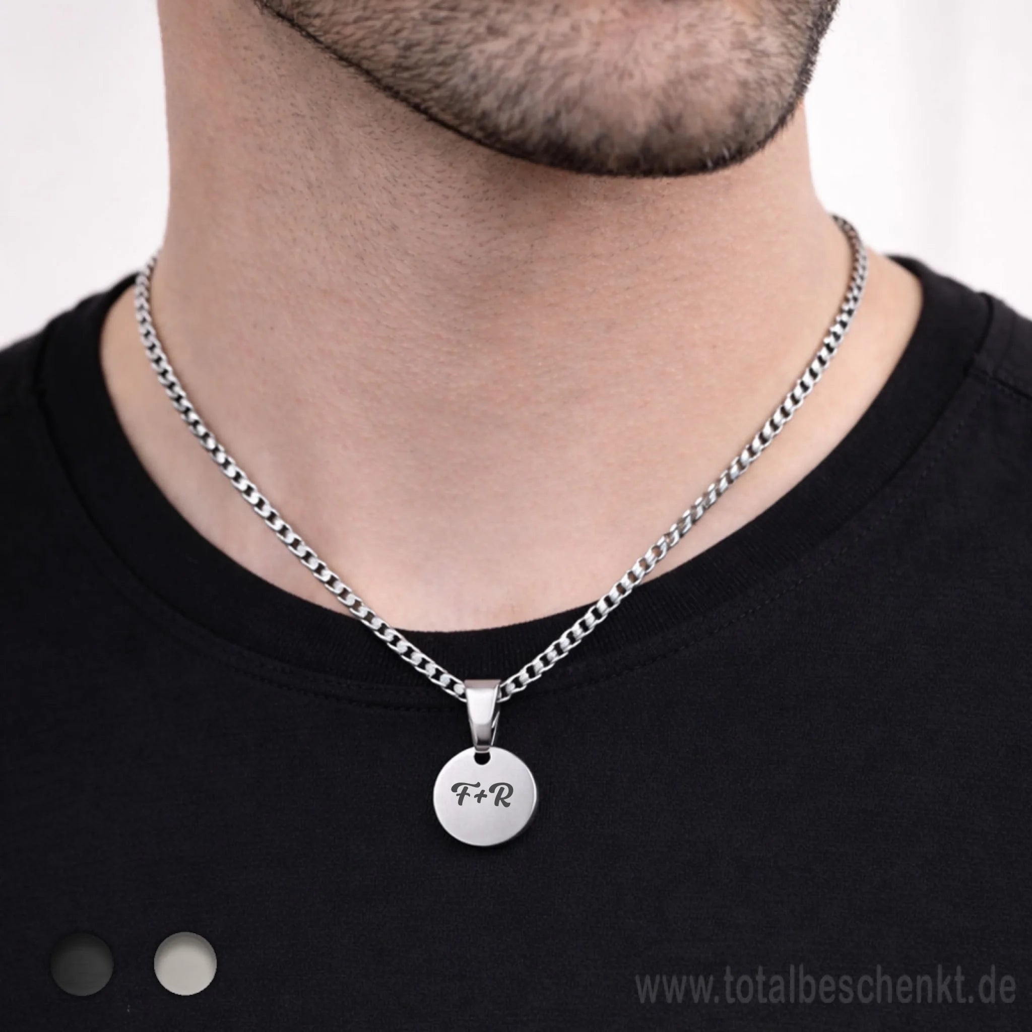 Runde Herrenkette silberModel