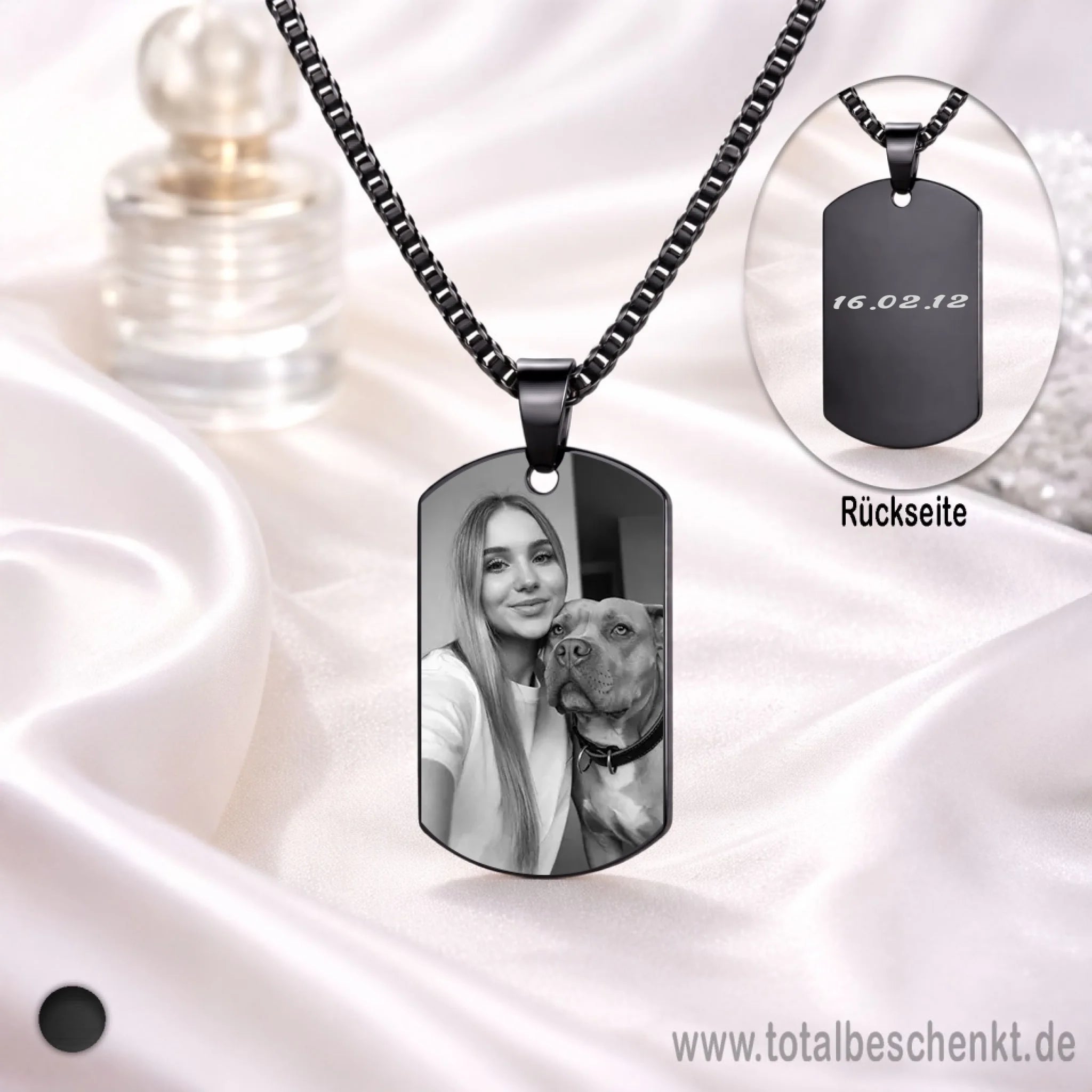 Dogtag Herren Kette mit Text