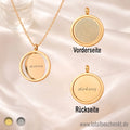 Frauen Kette drehbar Gold Fingerabdruck