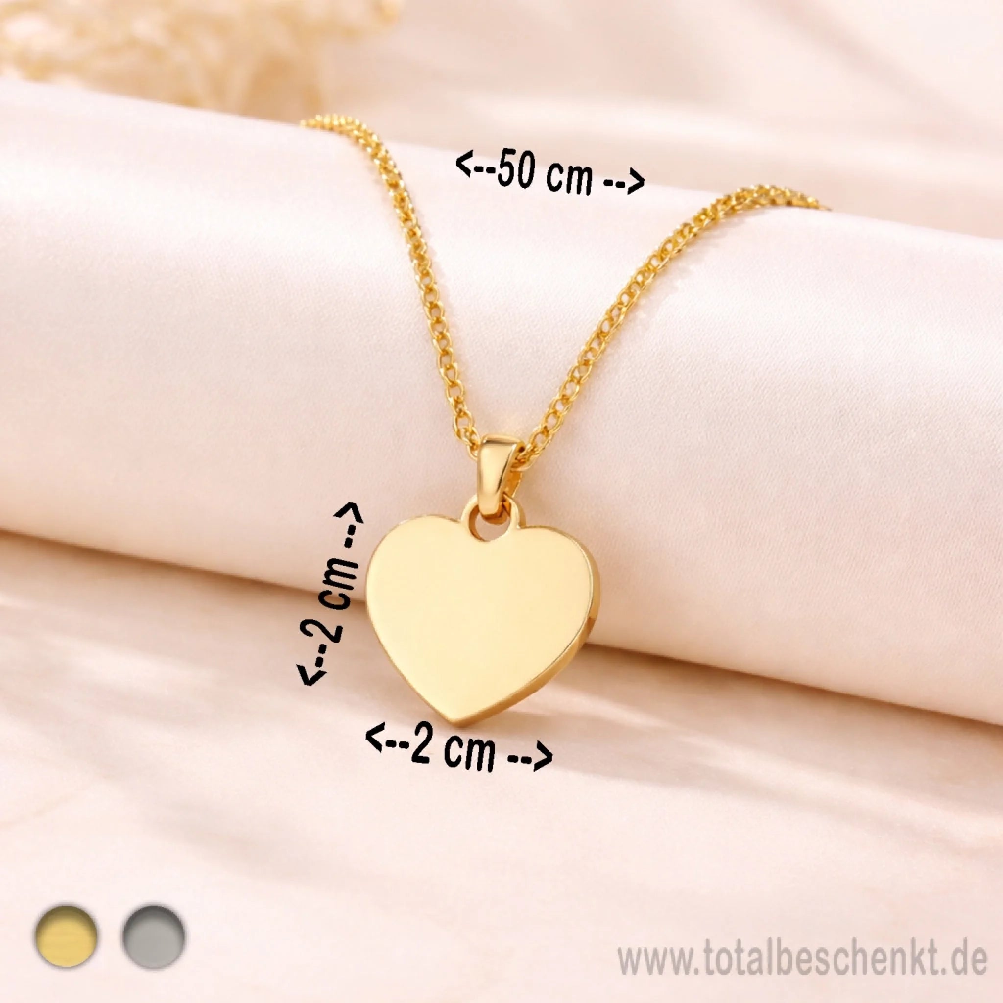 Herzkette Gold Maße