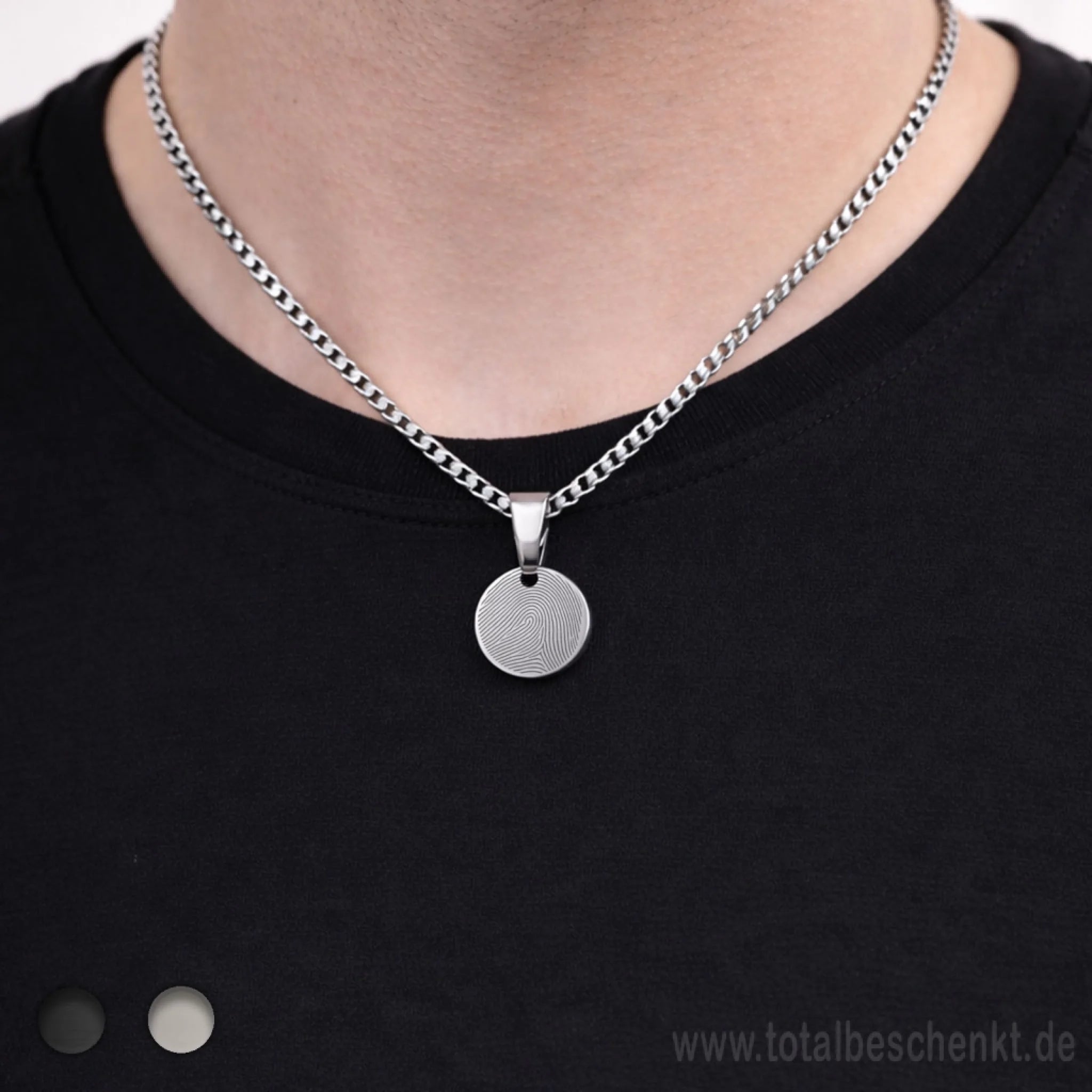 Rundkette mit Fingerabdruck SilberModel