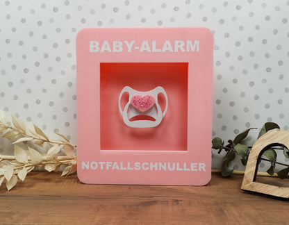 Notfallbox „Baby Alarm“ – Notfallschnuller (Rosa)