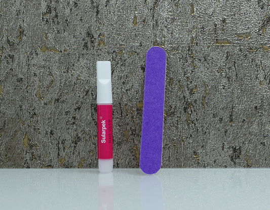 Inhalt: Kleber und Feile